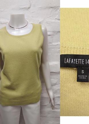 Lafayette 148 new york элегантный яркий топ из кашемира и мягкой шерсти