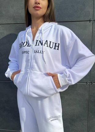 Костюм женский спортивный из двунитки петля xs/s/m/l/xl мята (зеленый), белый6 фото