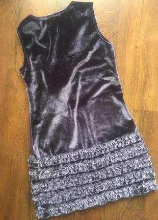 Платье велюровое на девочку рост 114