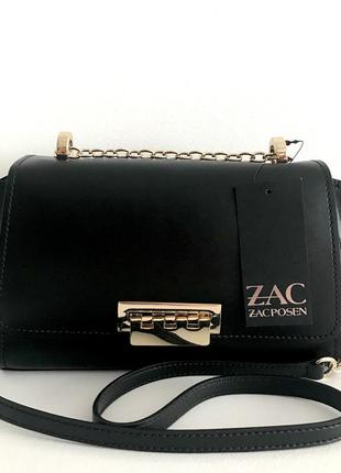 Сумка шкіряна zac posen eartha mini chain shoulder leather bag оригінал8 фото