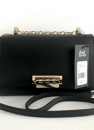 Сумка шкіряна zac posen eartha mini chain shoulder leather bag оригінал9 фото