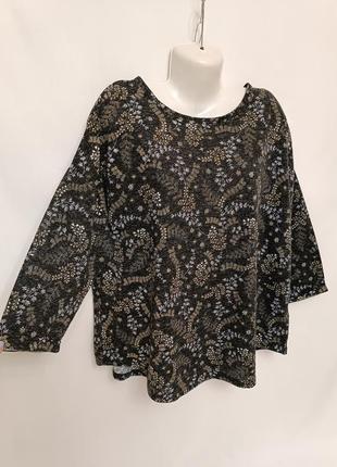 Трикотажна тепла блуза m&s collection 22/50/5xl