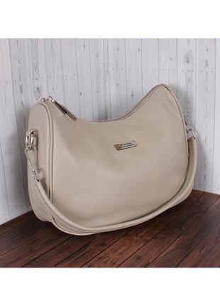 Сумка женская кожаная через плечо бежевая de esse l85201-h39 распродажа