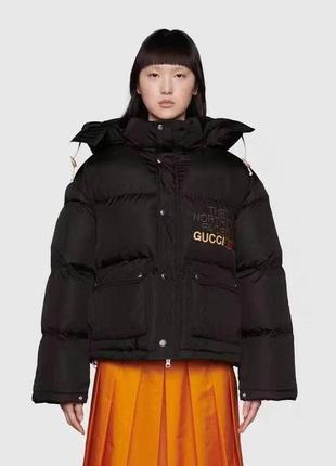 Зимняя куртка gucci & the north face2 фото