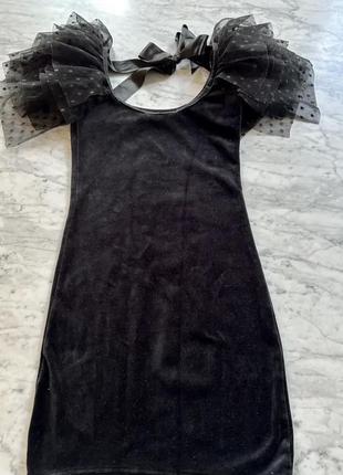Jc+ida sjöstedt святкова сукня маленьке чорне плаття оксамитова сукня zara дизайнерское платье брендовое платье бархатное платье велюровое плать2 фото