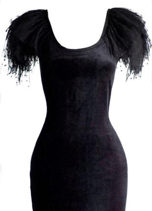 Jc+ida sjöstedt святкова сукня маленьке чорне плаття оксамитова сукня zara дизайнерское платье брендовое платье бархатное платье велюровое плать1 фото
