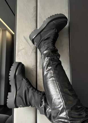 Шикарные женские ботинки celine boots black premium чёрные8 фото