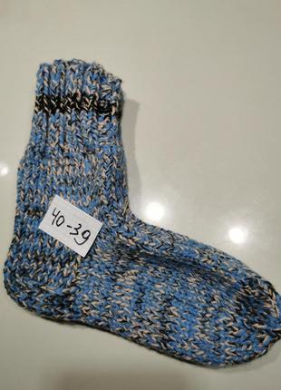 Теплые вязанные носки ручной работы