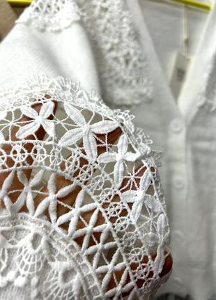 Кардиган с ажурным шитьём, нарядный, италия5 фото