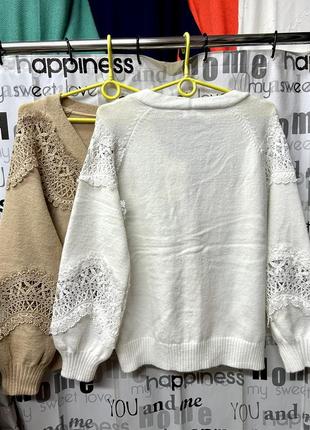 Кардиган с ажурным шитьём, нарядный, италия2 фото