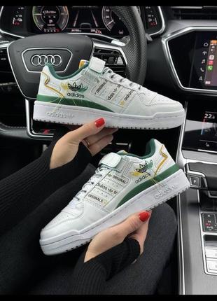 Adidas originals forum 84 low new white green yellow