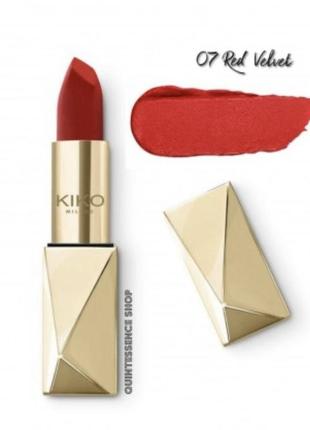 Скидка🔥стойкая матовая помада kiko holiday gems lasting luxury matte lipstick2 фото