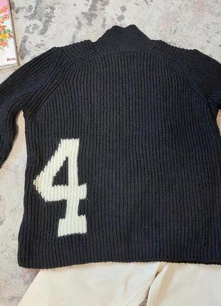 Чёрный свитер-гольф, с высокой горловиной zara knit (размер 38-40)3 фото