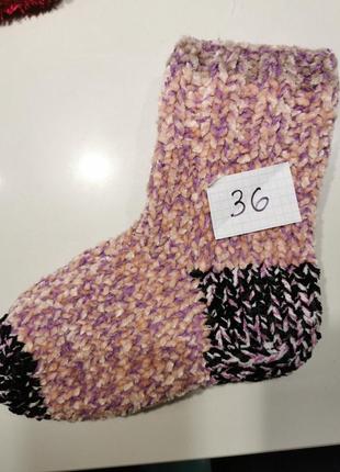 Теплые вязанные носки ручной работы