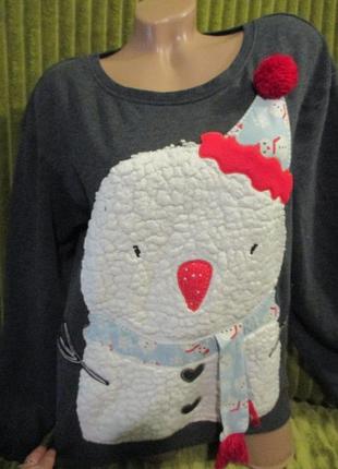 Красива тепла домашня або піжамна кофточка, погдо 55 см або оверсайз