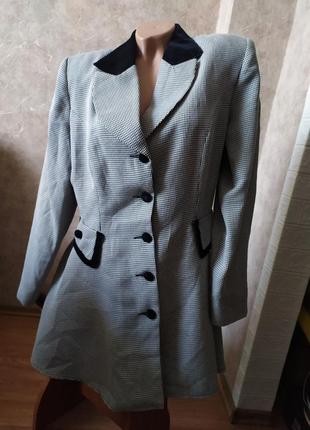 Платье пиджак в "гусиную лапку"2 фото
