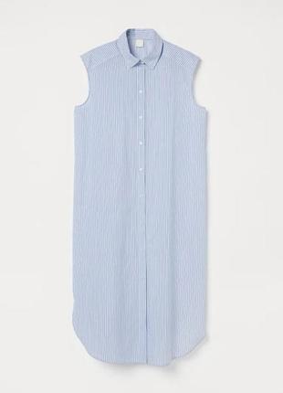 H&m платье рубашка в принт полоски4 фото