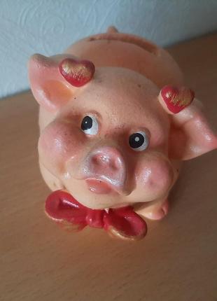 Копилка поросёнок сувенир свинка подарок статуэтка керамика3 фото