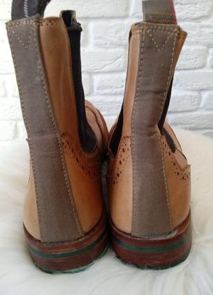 Barbour коричневые мужские кожаные ботинки5 фото