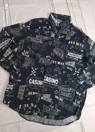 Рубашка moschino casino винтаж