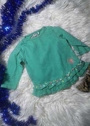 Трикотажная кофта лонгслив на 0-3 месяца oliver кофтина реглан на 56-62 см