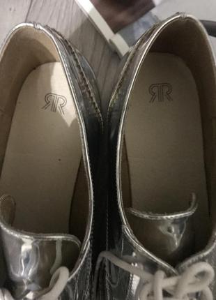 Серебряные туфли от river island p.43 (28,5см)7 фото