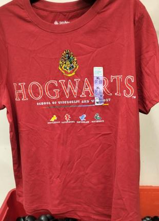 Красная хлопковая футболка, hogwarts harry potter