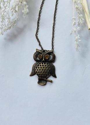 1+1=3 на все! підвіска  кулон колье намисто  сова