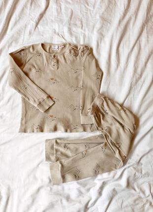 Вафельная пижама zara 7-8