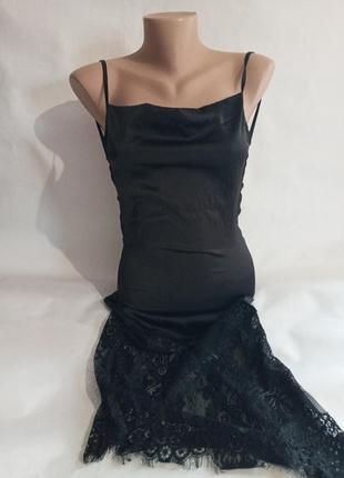 Шикарное платье в бельевом бельевом стиле миди кружево вечернее фотосессия атлас2 фото