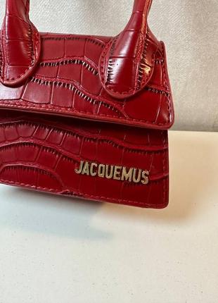 Сумка жакмюс jacquemus червона бордо2 фото