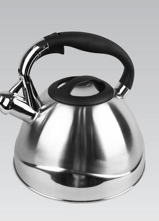 Чайник зі свистком 3.0 л із неіржавкої сталі maestro mr-1338 чайник для індукційної плити чайник газовий1 фото