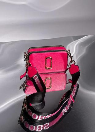 Женская сумка marc jacobs the snapshot fuchsia/black4 фото