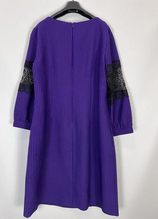 Красивое платье ххл фиолетовое платье с кружевом7 фото