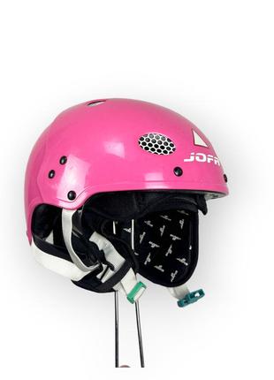 Шлем спортивный jofa, утепленный, розовый
