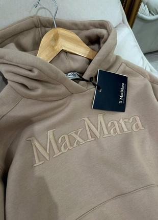 Бежевый кофейный худи макс мара max mara6 фото