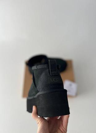 Уггі угги угг ugg ultra mini platform black suede7 фото