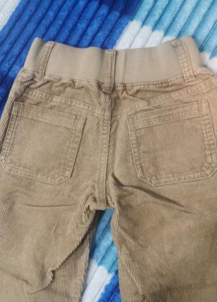 Вельветовые бежевые горчичные брюки джинсы на мальчика 98-104 3-4 рочки4 фото