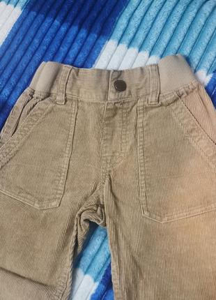 Вельветовые бежевые горчичные брюки джинсы на мальчика 98-104 3-4 рочки2 фото