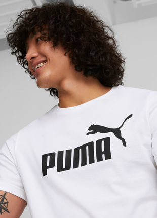 Біла чоловіча футболка puma essentials men's logo tee нова оригінал з сша6 фото