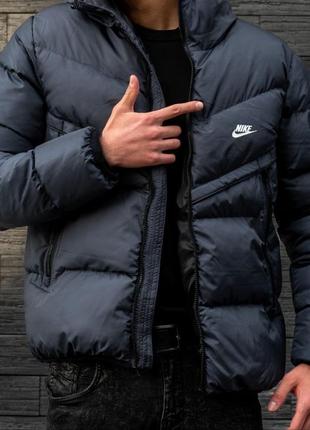Пуховик nike у темно-синьому6 фото
