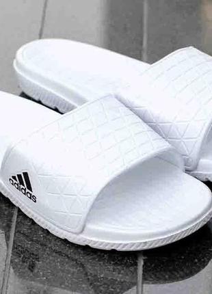 Шлепанцы женские  adidas white1 фото