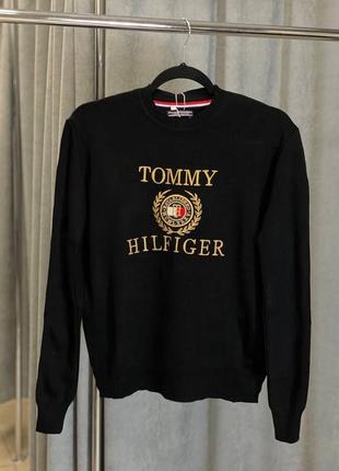 Стильний жіночій светр tommy hilfiger black чорний1 фото