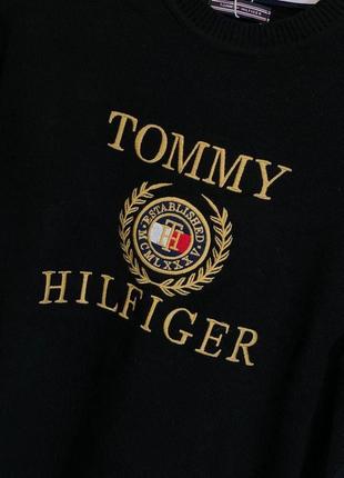 Стильный женский свитер tommy hilfiger black чёрный2 фото