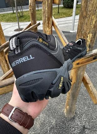 Мужские термо кроссовки чёрные merrel vibram (gore-tex)3 фото