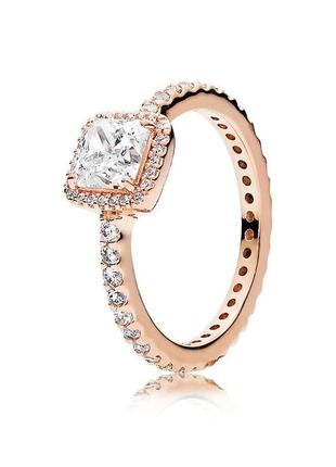 Серебряная кольца «вечная классика» в позолоте rose