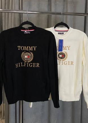 Шикарный женский свитер tommy hilfiger white молочный5 фото