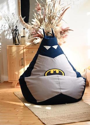 Кресло мешок груша бетмен, пуфик бэтмен1 фото