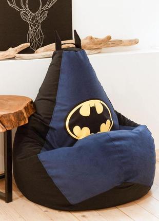 Кресло мешок груша бетмен, пуфик бэтмен3 фото