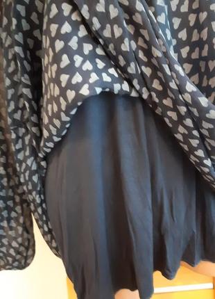 Шелковая блуза батал на вискозной подкладке размер 46/48, итальялия5 фото